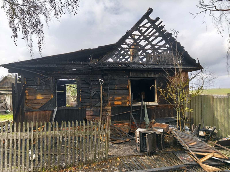 При пожаре  погибла женщина