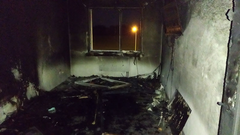В Рогачеве горела квартира. Хозяев дома не было