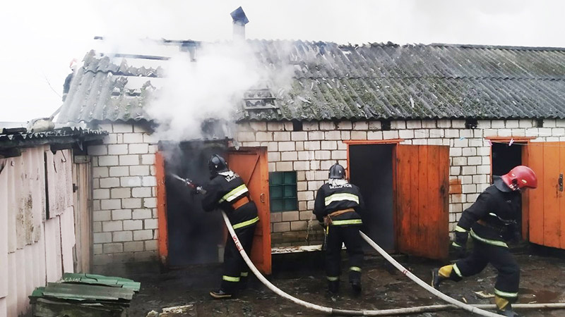 Пожар в Рогачеве на Друтской