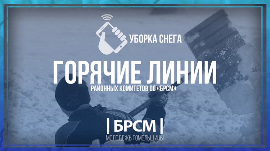 Молодежные горячие линии по уборке снега возобновили работу в Гомельской области