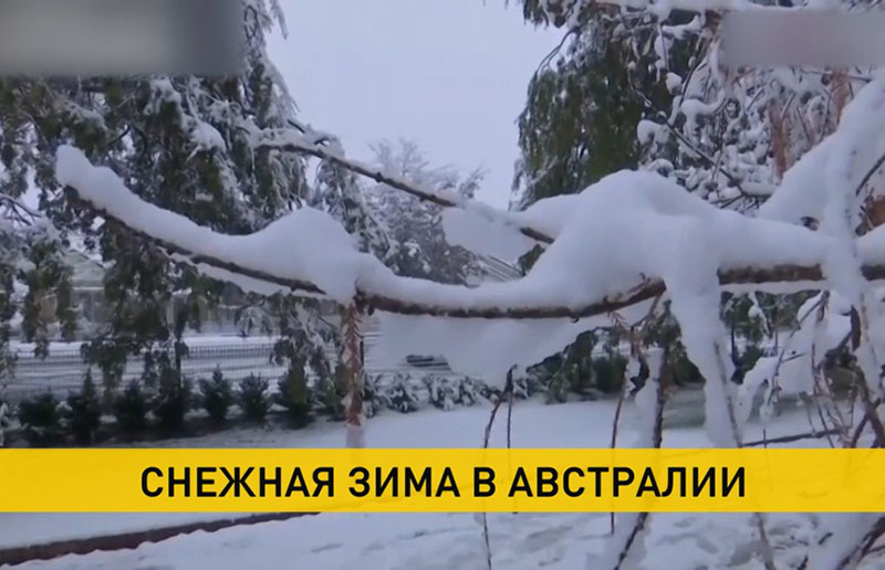 В Австралию пришла снежная зима