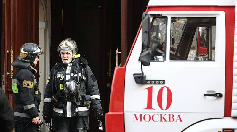 В Москве горит бизнес-центр "Гранд Сетунь плаза"