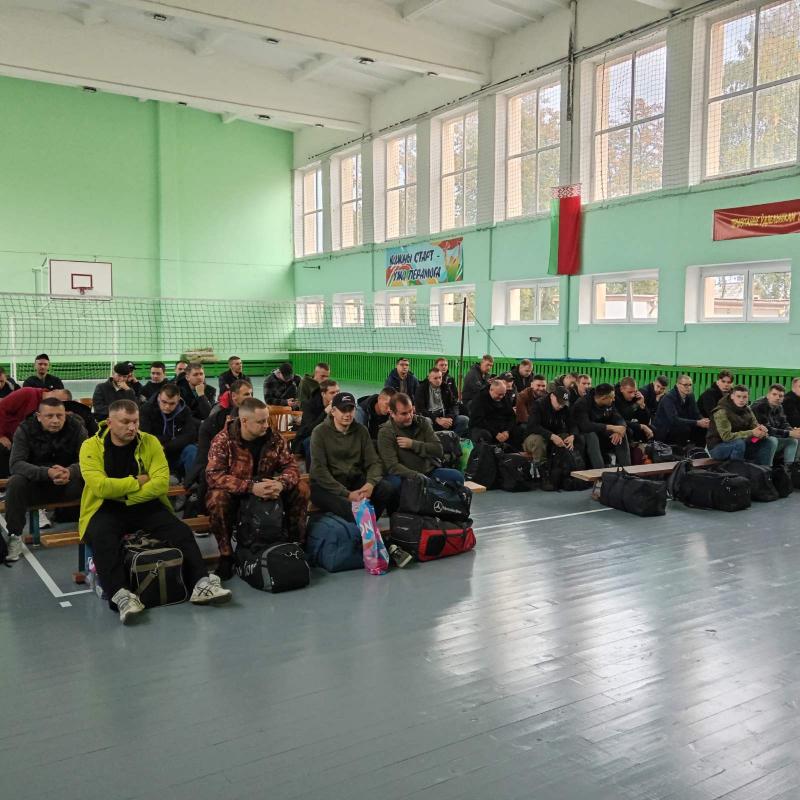 Рогачевские военнообязанные отправились на сборы