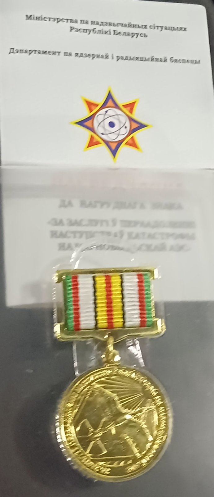 Рогачевцам вручили нагрудные знаки «За заслугi ў пераадоленнi наступстваў катастрофы на Чарнобыльскай АЭС»