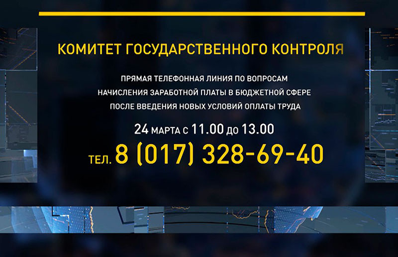 Комитет госконтроля проведет прямые телефонные линии по вопросам начисления зарплат